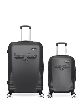 Lot de 2 Valises Rigides Grand Format et Cabine DC