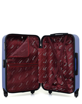 2er-Set: Mittelgroßer Koffer und Handgepäck ABS 4 Rollen QUEENS