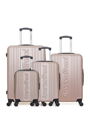 AMERICAN TRAVEL - LOT DE 4 - Valises grand format, weekend, cabine et cabine XXS SPRINGFIELD