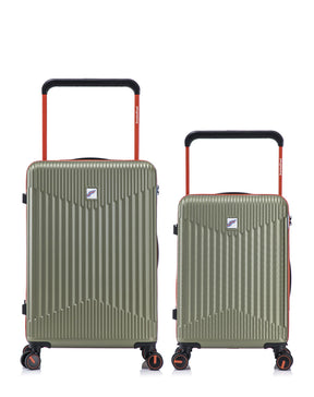 2er-Pack Hartschalenkoffer: Mittelgroßer Koffer und Handgepäck NORTH BEACH
