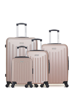 AMERICAN TRAVEL - LOT DE 4 - Valises grand format, weekend, cabine et cabine XXS BROOKLYN