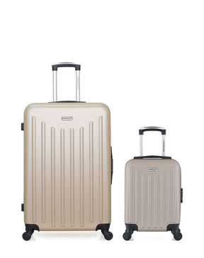 Lot de 2 Valises Rigides Grand Format et Cabine XXS BROOKLYN