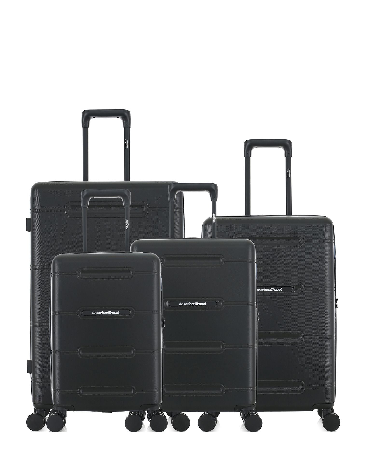 4er-Pack Hartschalenkoffer: Großer Koffer, mittelgroßer Koffer, Handgepäck und Handgepäck XS CLEVELAND