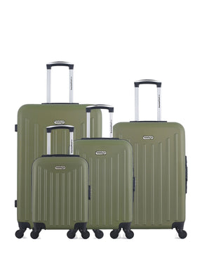 AMERICAN TRAVEL - LOT DE 4 - Valises grand format, weekend, cabine et cabine XXS BROOKLYN