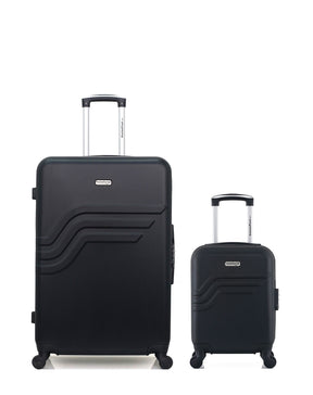 Lot de 2 Valises Rigides Grand Format et Cabine XXS QUEENS