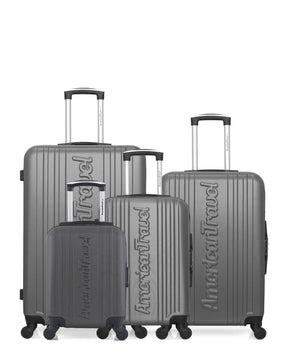 AMERICAN TRAVEL - LOT DE 4 - Valises grand format, weekend, cabine et cabine XXS SPRINGFIELD