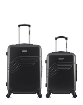 2er-Pack Hartschalenkoffer: Mittelgroßer Koffer und Handgepäck DETROIT