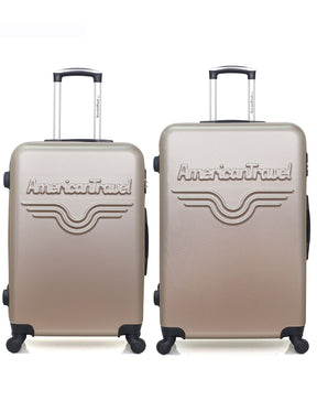 2er-Set: Großer Koffer und mittelgroßer Koffer ABS 4 Rollen CHELSEA