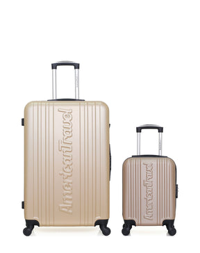 Lot de 2 Valises Rigides Grand Format et Cabine XXS SPRINGFIELD