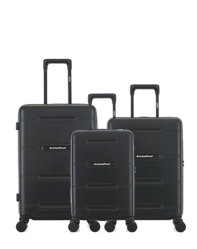 3er-Pack Hartschalenkoffer: Mittelgroßer Koffer, Handgepäck und Handgepäck XS CLEVELAND