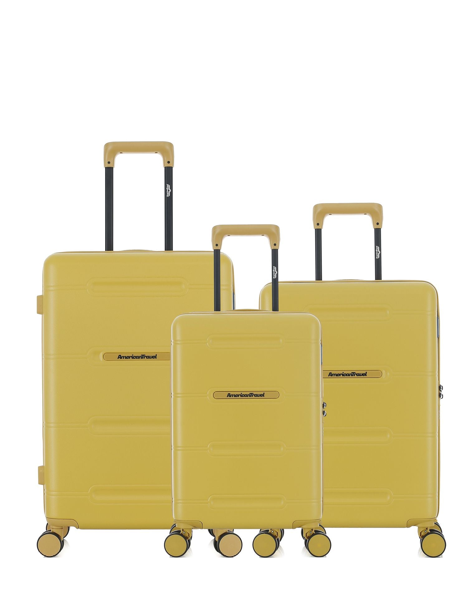3er-Pack Hartschalenkoffer: Mittelgroßer Koffer, Handgepäck und Handgepäck XS CLEVELAND