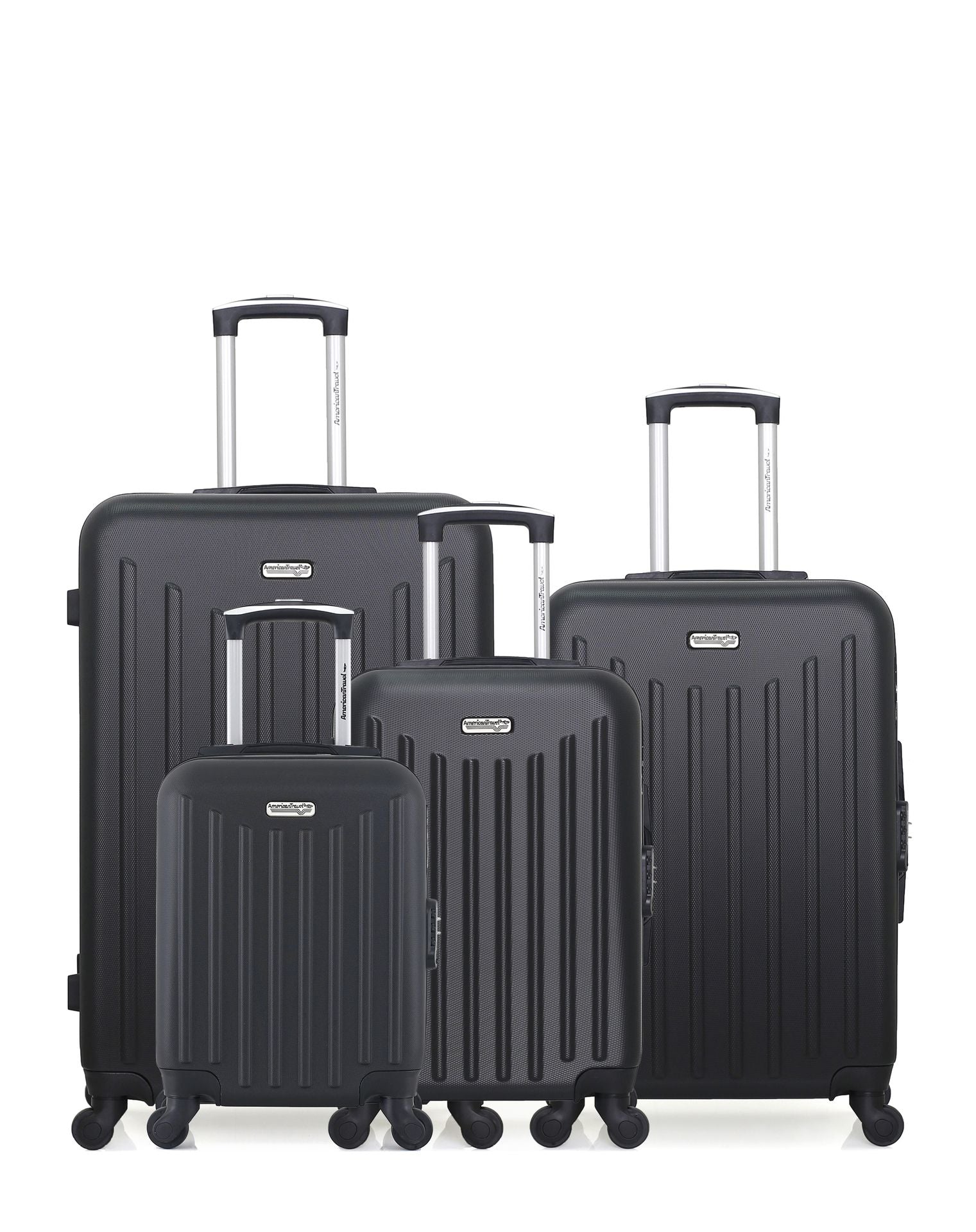 AMERICAN TRAVEL - LOT DE 4 - Valises grand format, weekend, cabine et cabine XXS BROOKLYN