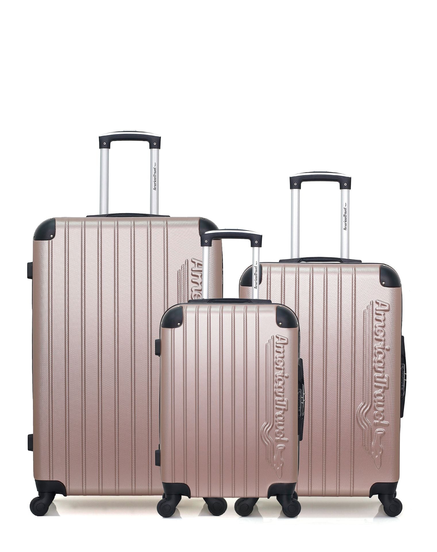 AMERICAN TRAVEL - 3er-Pack: Großer Koffer, mittelgroßer Koffer und Handgepäck BUDAPEST