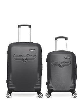 Set de 2 Valises Weekend et Cabine Abs DC 4 roues