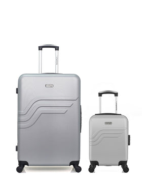 Lot de 2 Valises Rigides Grand Format et Cabine XXS QUEENS
