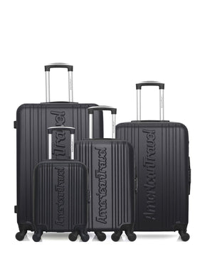 AMERICAN TRAVEL - LOT DE 4 - Valises grand format, weekend, cabine et cabine XXS SPRINGFIELD