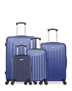 AMERICAN TRAVEL - LOT DE 4 - Valises grand format, weekend, cabine et cabine XXS BROOKLYN