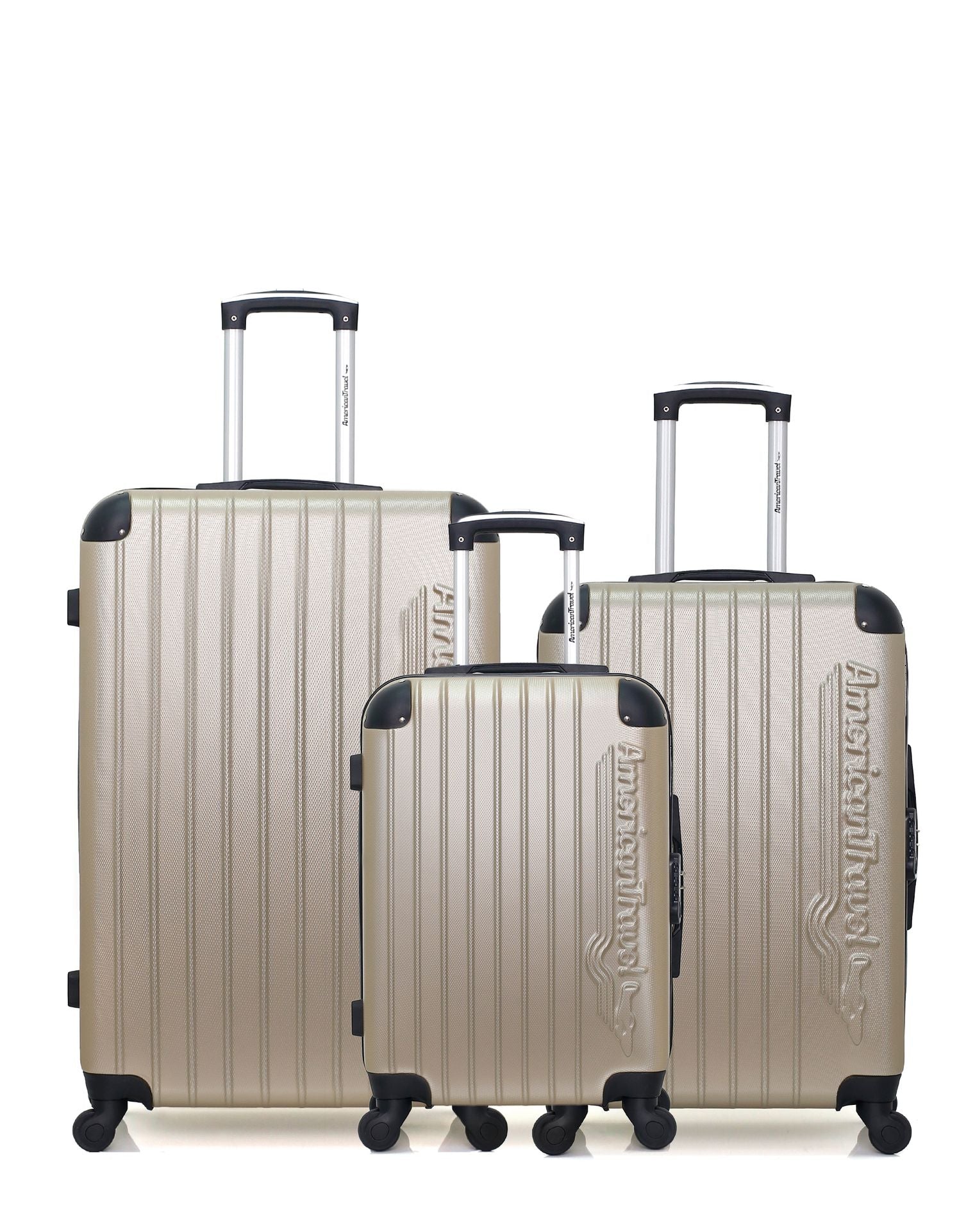 AMERICAN TRAVEL - 3er-Pack: Großer Koffer, mittelgroßer Koffer und Handgepäck BUDAPEST