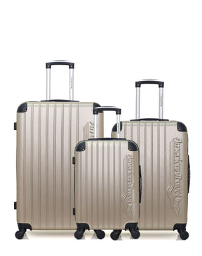 AMERICAN TRAVEL - 3er-Pack: Großer Koffer, mittelgroßer Koffer und Handgepäck BUDAPEST