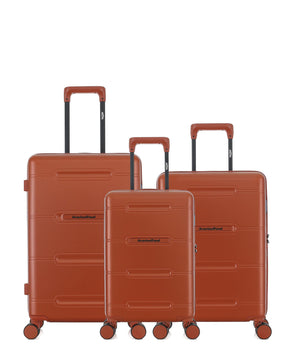 3er-Pack Hartschalenkoffer: Mittelgroßer Koffer, Handgepäck und Handgepäck XS CLEVELAND