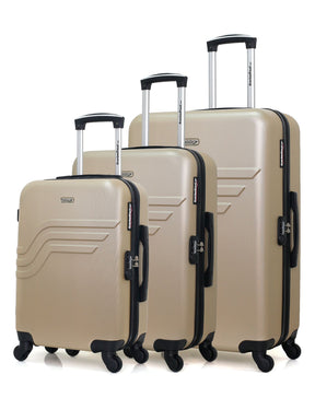 3er-Set ABS 4 Rollen 75cm QUEENS