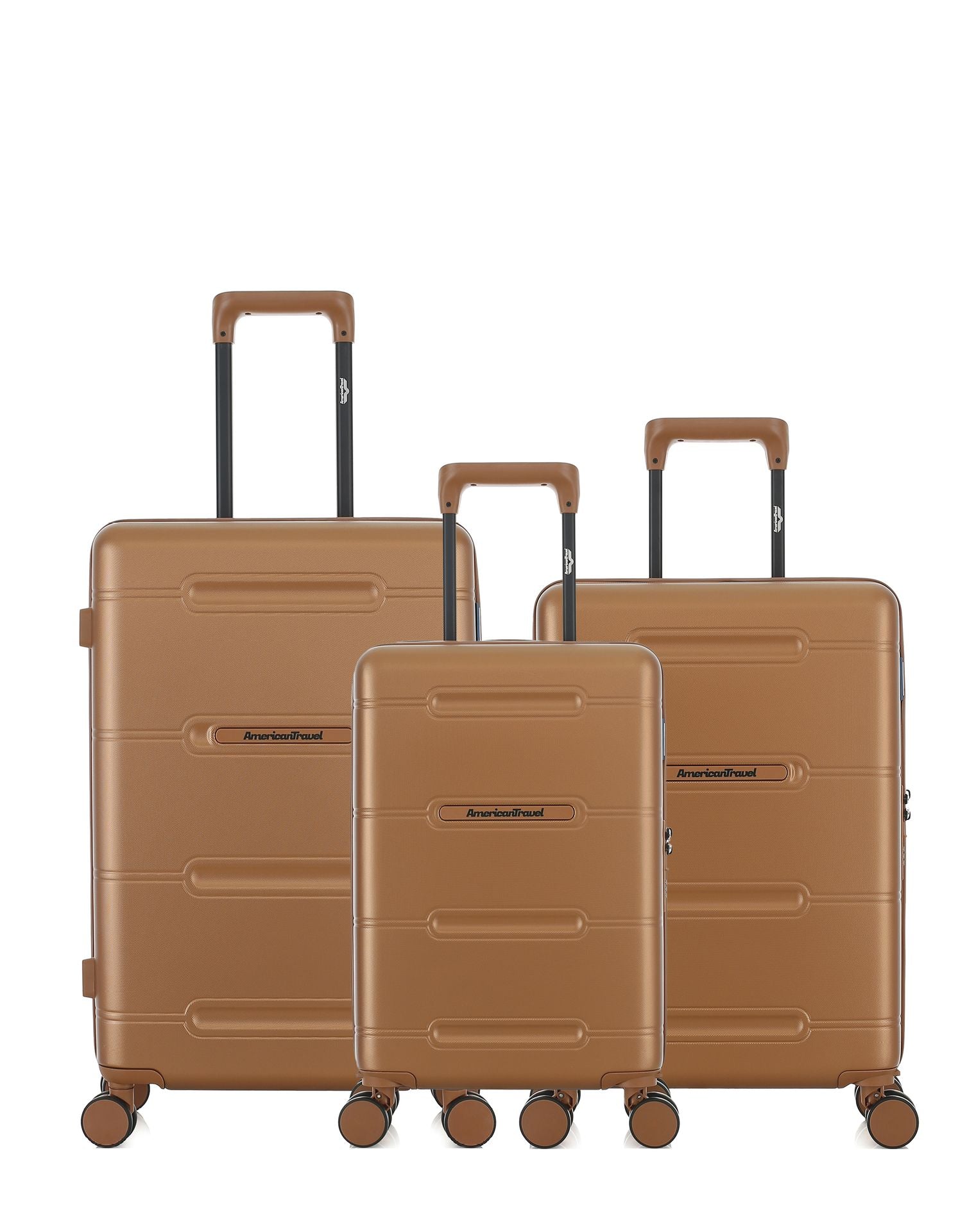 3er-Pack Hartschalenkoffer: Mittelgroßer Koffer, Handgepäck und Handgepäck XS CLEVELAND