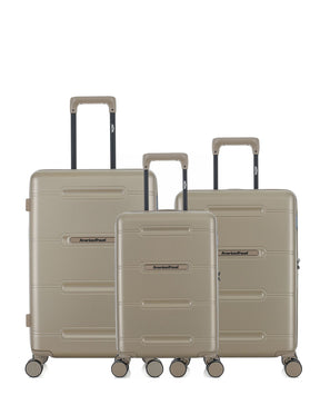 3er-Pack Hartschalenkoffer: Mittelgroßer Koffer, Handgepäck und Handgepäck XS CLEVELAND