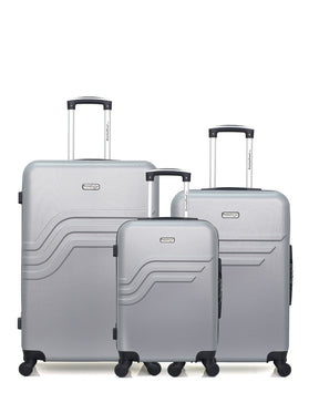 Lot de 3 Valises Rigides Grand Format, Taille Moyenne et Cabine QUEENS