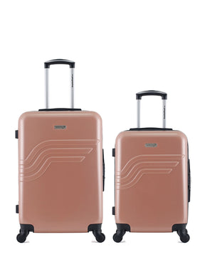 2er-Pack Hartschalenkoffer: Mittelgroßer Koffer und Handgepäck DETROIT