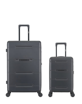 2er-Pack Hartschalenkoffer: Großer Koffer und Handgepäck XS CLEVELAND