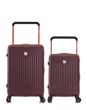2er-Pack Hartschalenkoffer: Mittelgroßer Koffer und Handgepäck NORTH BEACH