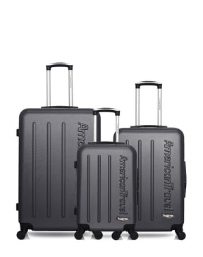 Lot de 3 Valises Rigides Grand Format, Taille Moyenne et Cabine BRONX