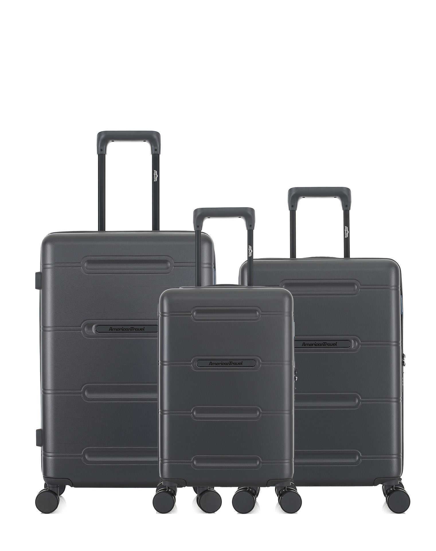 3er-Pack Hartschalenkoffer: Mittelgroßer Koffer, Handgepäck und Handgepäck XS CLEVELAND