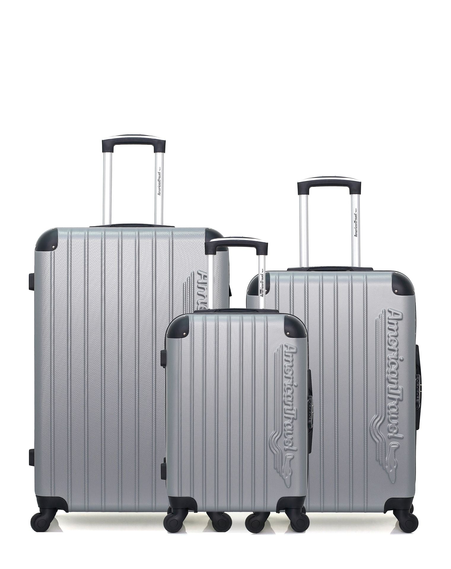 AMERICAN TRAVEL - 3er-Pack: Großer Koffer, mittelgroßer Koffer und Handgepäck BUDAPEST