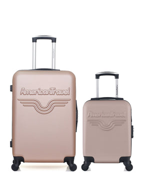 Lot de 2 Valises Rigides Taille Moyenne et Cabine XXS CHELSEA