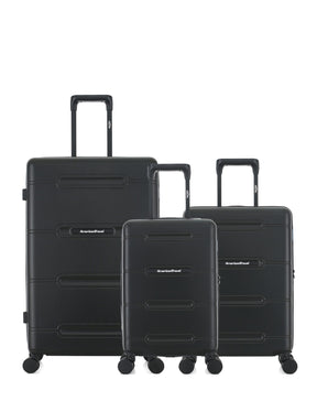 Lot de 3 Valises Rigides Grand Format, Cabine et Cabine XS CLEVELAND