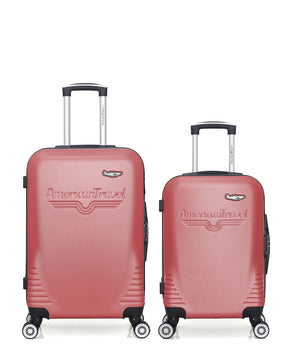 Set de 2 Valises Weekend et Cabine Abs DC 4 roues