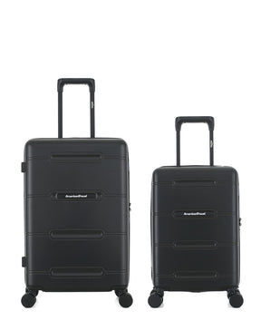 2er-Pack Hartschalenkoffer: Mittelgroßer Koffer und Handgepäck XS CLEVELAND
