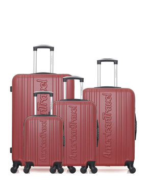 AMERICAN TRAVEL - LOT DE 4 - Valises grand format, weekend, cabine et cabine XXS SPRINGFIELD