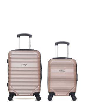 2er-Pack Hartschalenkoffer: Handgepäck und Handgepäck XXS MEMPHIS