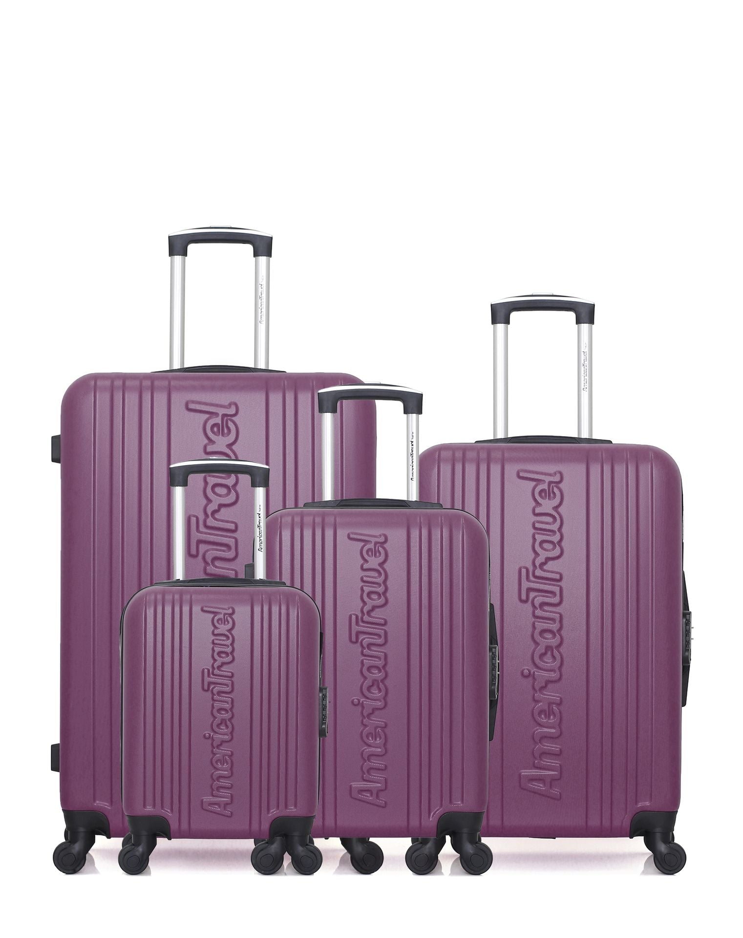 AMERICAN TRAVEL - LOT DE 4 - Valises grand format, weekend, cabine et cabine XXS SPRINGFIELD