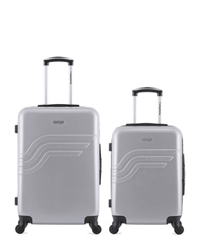 2er-Pack Hartschalenkoffer: Mittelgroßer Koffer und Handgepäck DETROIT