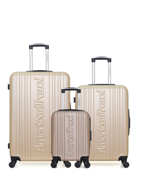 Lot de 3 Valises Rigides Grand Format, Taille Moyenne et Cabine XXS SPRINGFIELD