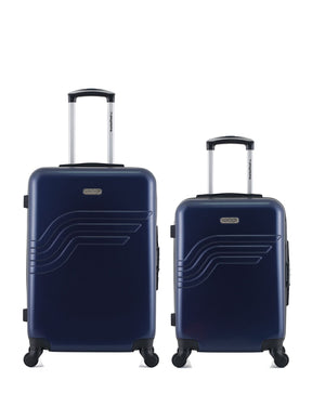 2er-Pack Hartschalenkoffer: Mittelgroßer Koffer und Handgepäck DETROIT