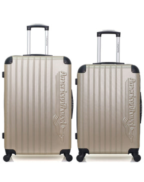 Set de 2 Valises Grand Format et Weekend Abs BUDAPEST 4 roues