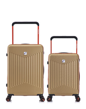2er-Pack Hartschalenkoffer: Mittelgroßer Koffer und Handgepäck NORTH BEACH