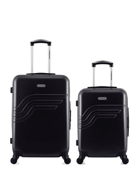 2er-Pack Hartschalenkoffer: Mittelgroßer Koffer und Handgepäck DETROIT