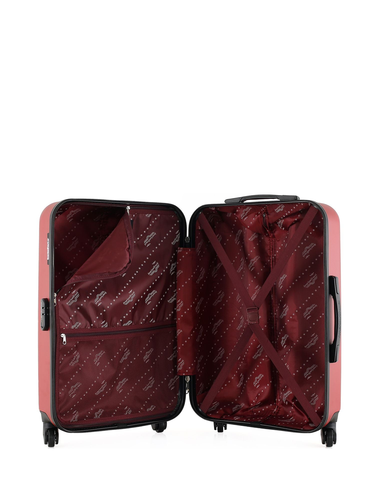 AMERICAN TRAVEL - 2er-Pack: Mittelgroßer Koffer und Handgepäck BROOKLYN