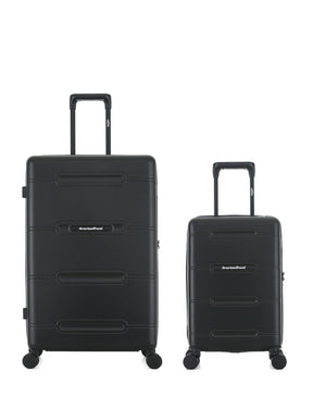 2er-Pack Hartschalenkoffer: Großer Koffer und Handgepäck XS CLEVELAND