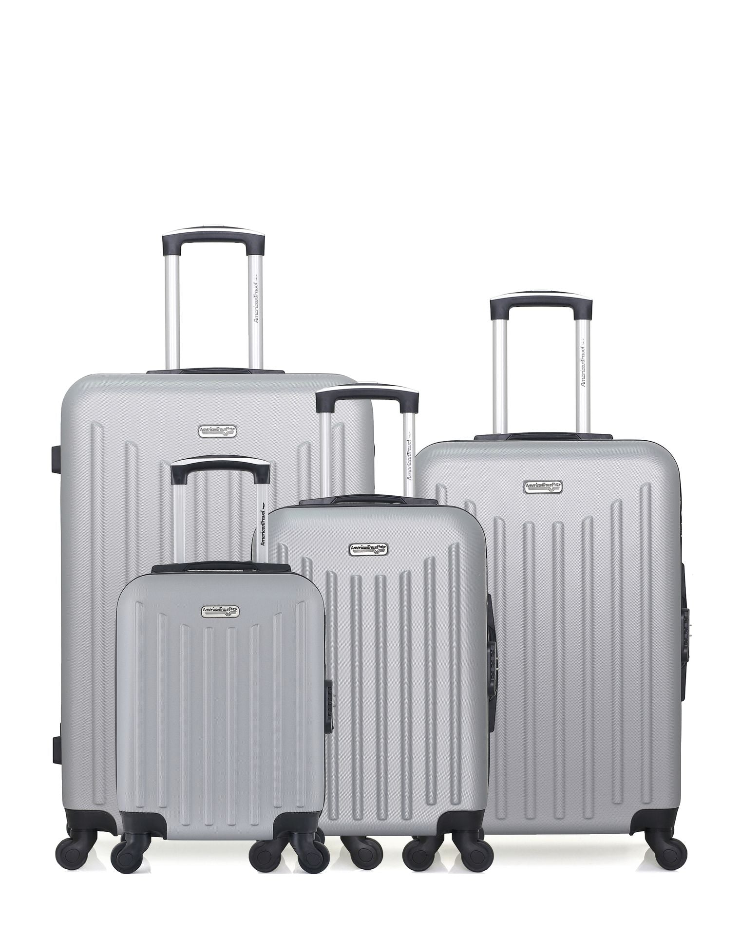 AMERICAN TRAVEL - LOT DE 4 - Valises grand format, weekend, cabine et cabine XXS BROOKLYN